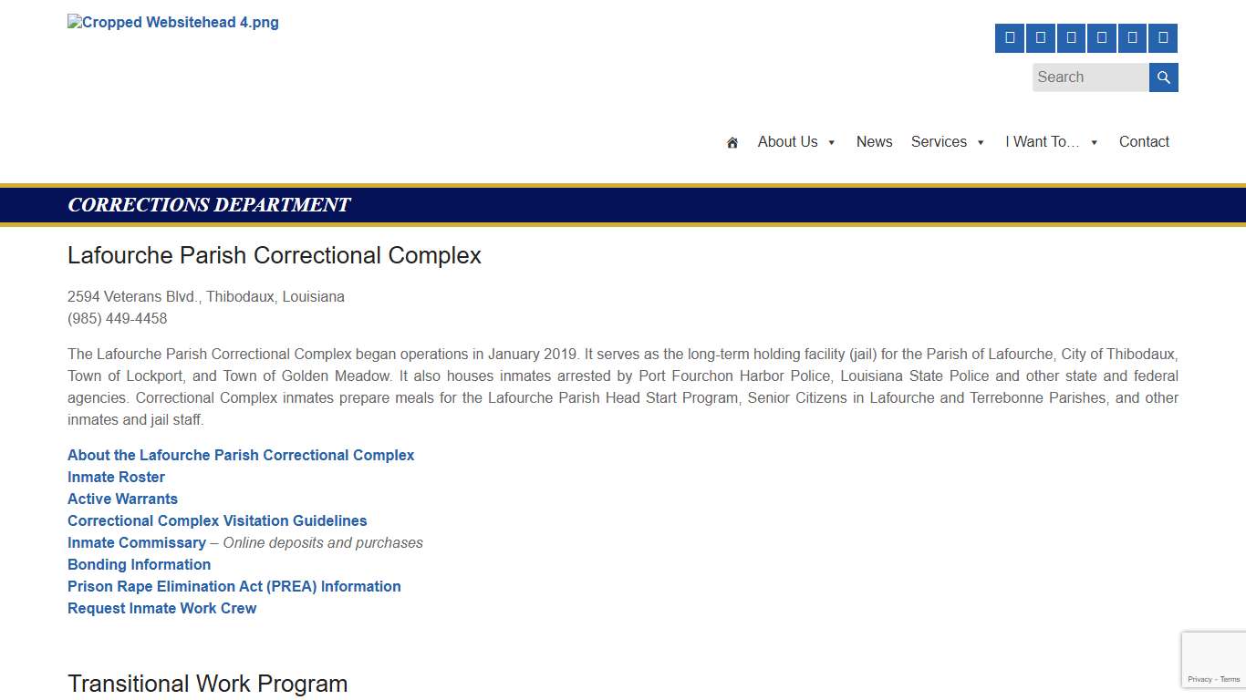 Corrections Department – Lafourche Parish Sheriff's Office